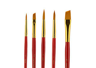 Fundamentals Short Handled 5 Set Brushes Assorted No. 11