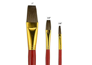 Fundamentals Short Handled 3 Set Large Natural Strokes Brushes No. 10