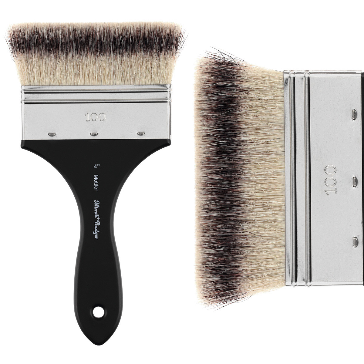 Mimik Synthetic Badger Hair Soft Glazing Mottler Brush 4 in. - (91520)