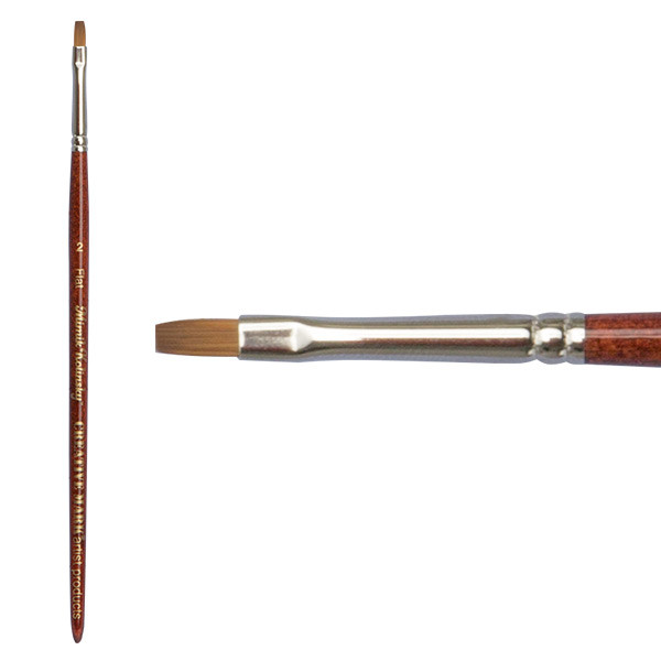 Mimik Synthetic Kolinsky Brush Flat Size 2 - (88653)