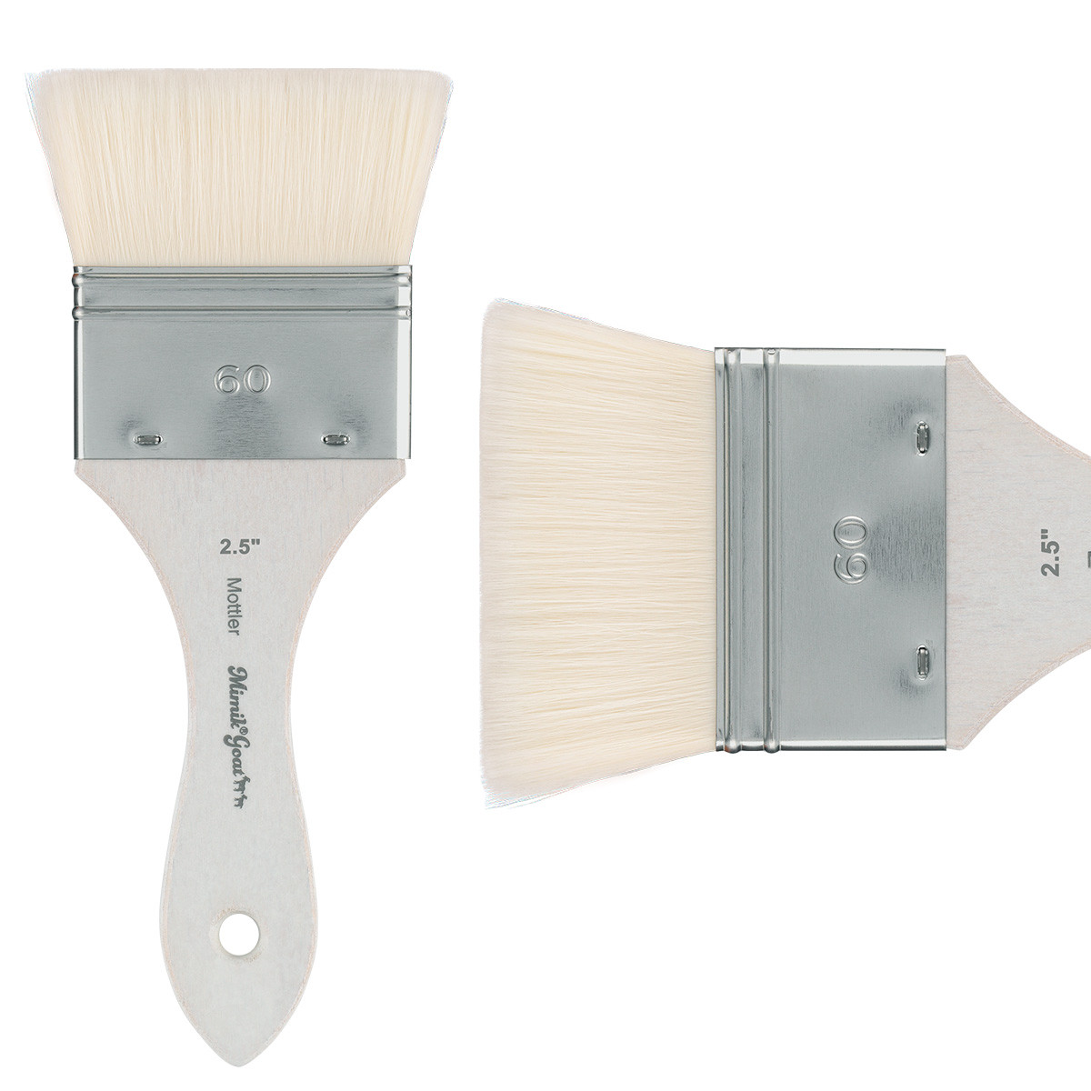 Mimik Synthetic Goat Hair Short Handle Mottler Brush 2.5 in. - (91513)
