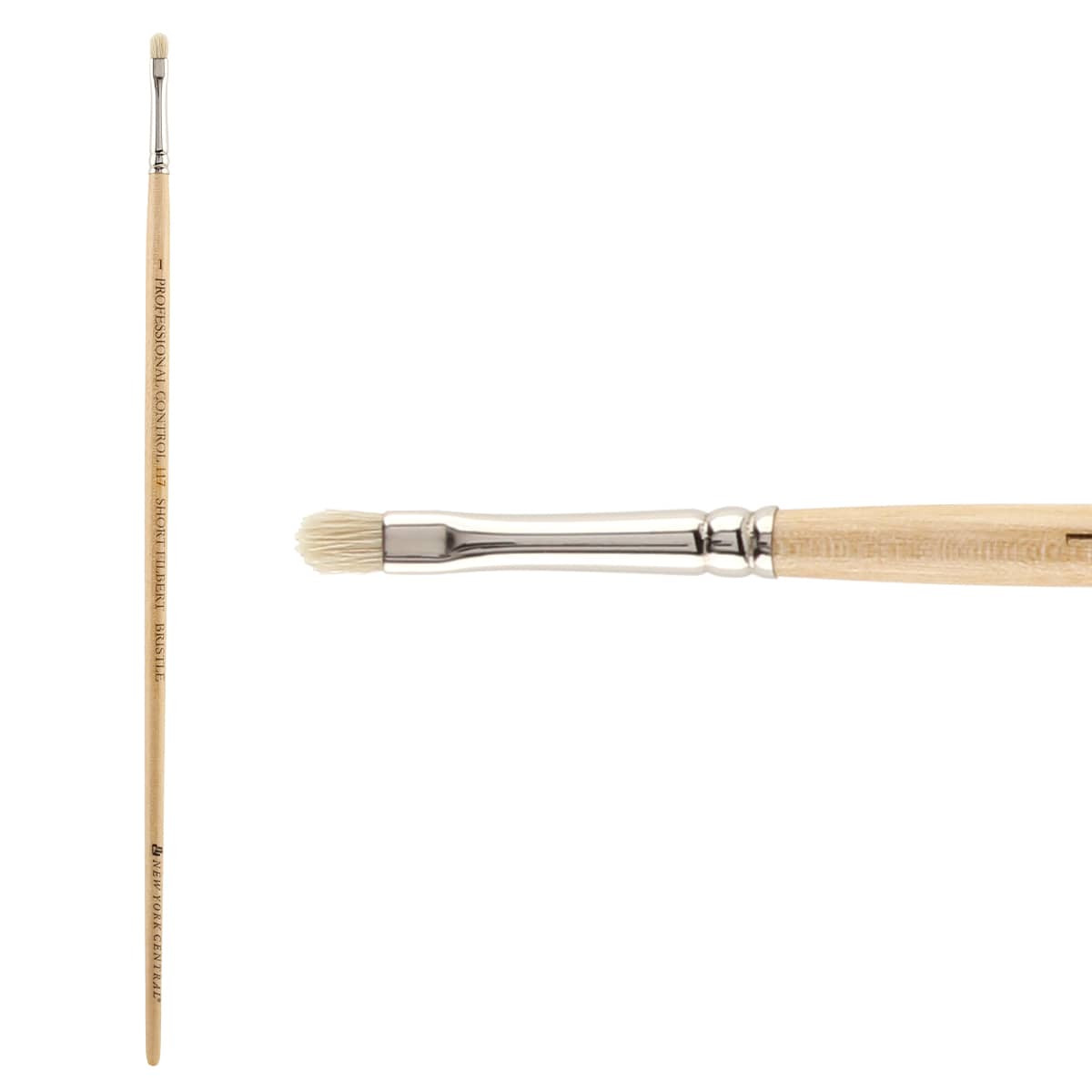 New York Central Control Bristle Series 117 Short Filbert Brush Size 1 - (89259)