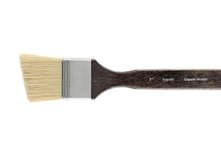 New York Central Gigante Long Handled Angular Mottler Bristle Brush 2 in. - (89571)