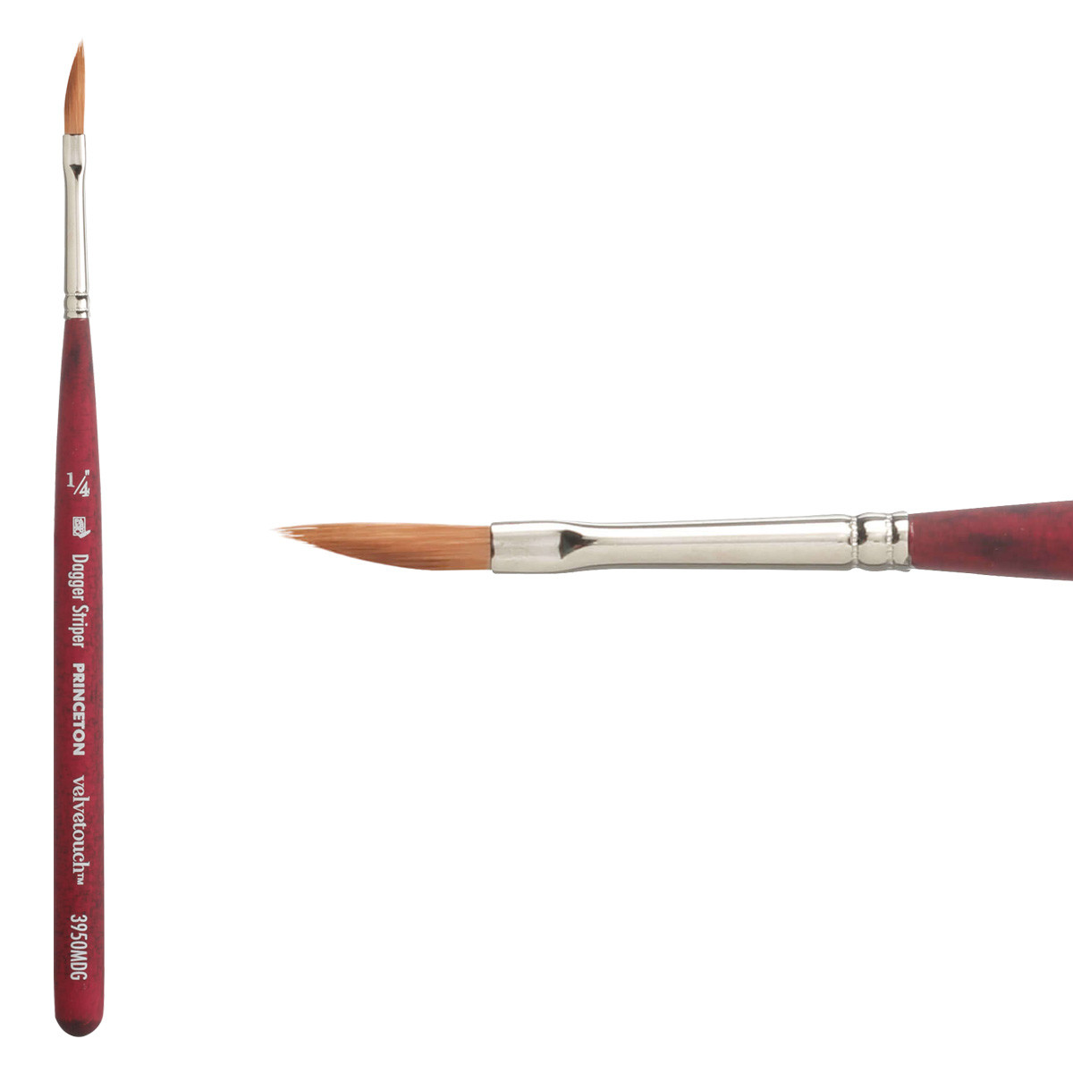 Princeton Velvetouch Series 3950 Mini Dagger Striper Brush 1/4 in. - (200031440)