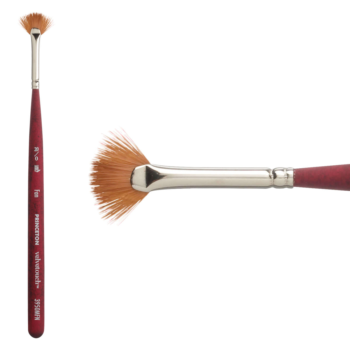 Princeton Velvetouch Series 3950 Mini Fan Brush Size 20/0 - (200031443)