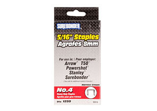 Surebonder Heavy Duty No. 4 Staples 5/16 inch Box of 1250 - (43445)