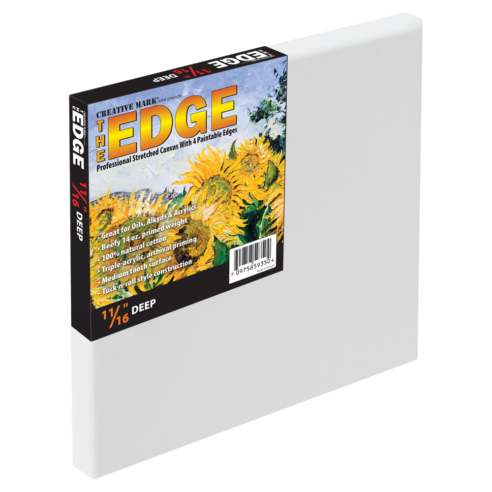 The Edge All Media Cotton 11/16 Inch Deep Stretched Canvas 10x10 Inch - (65514)