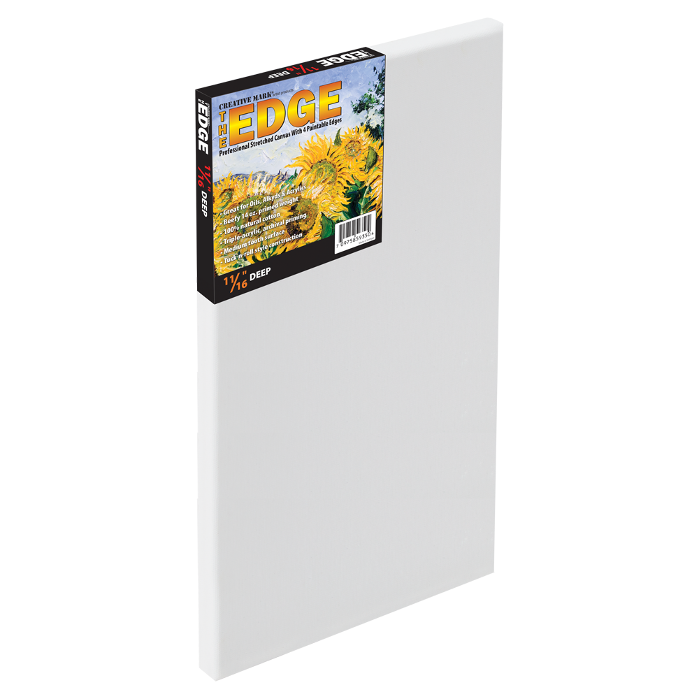 The Edge All Media Cotton 11/16 Inch Deep Stretched Canvas 12x24 Inch - (62619)