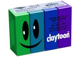 Claytoon Modeling Clay for Kids Cool Colors 4 Pack - (200011710)
