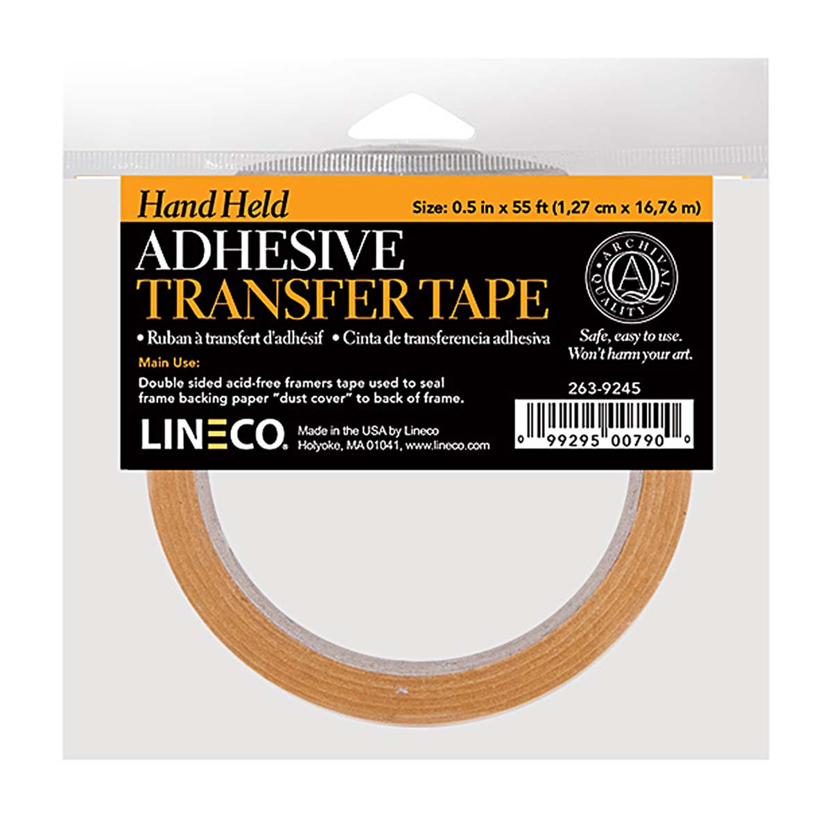 Lineco Handheld ATG Tape 1/2 inch x 18 Yard Roll - (200041186)