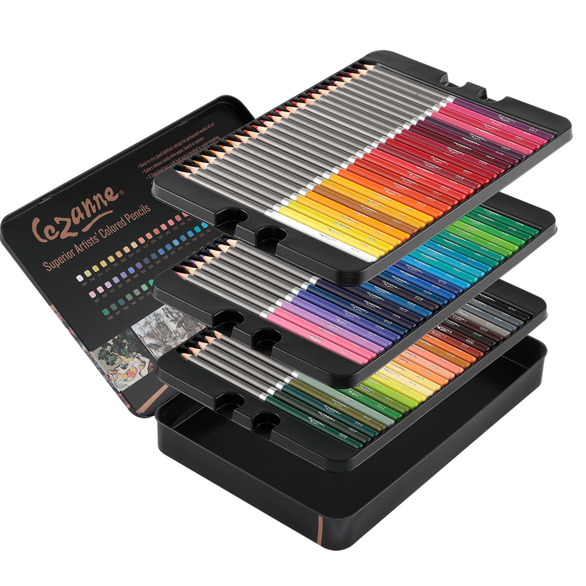 Cezanne Colored Pencil Tin Set of 72 Colors - (90151)