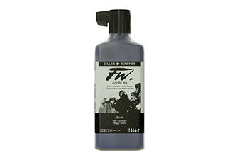 Daler-Rowney FW Acrylic Ink 180ml Black (India) - (200032694)