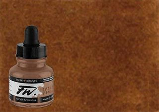 Daler-Rowney FW Acrylic Ink Burnt Umber 1oz Bottle - (200002758)