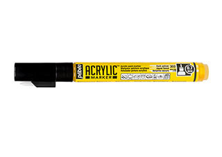 Pebeo .7mm Acrylic Marker Dark Yellow - (200029471)