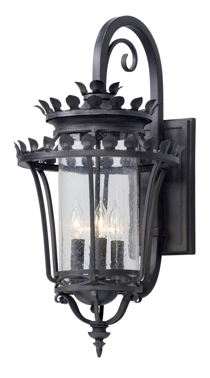 de knap inerti Greystone Four Light Wall Lantern in Forged Iron