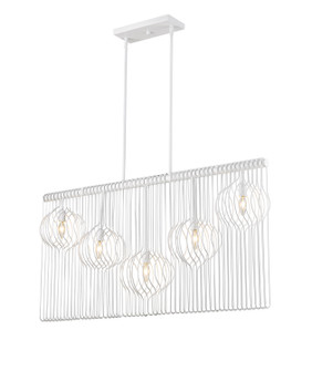 Contour Five Light Linear Chandelier in White (224|801-5L-WH)