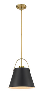 Z-Studio One Light Pendant in Matte Black / Heritage Brass (224|726P-MB+HBR)