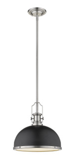 Melange One Light Pendant in Matte Black + Brushed Nickel (224|725P12-MB+BN)