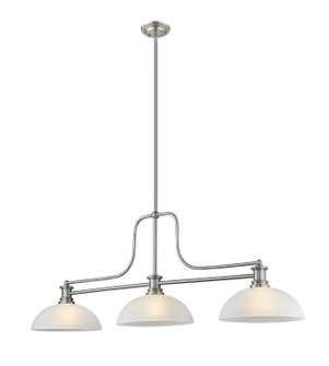 Melange Three Light Billiard in Brushed Nickel (224|725-3BN-DWL14)