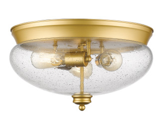 Amon Three Light Flush Mount in Satin Gold (224|722F3-SG)