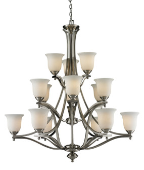 Lagoon 15 Light Chandelier in Brushed Nickel (224|704-15-BN)