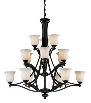 Lagoon 15 Light Chandelier in Matte Black (224|703-15-MB)