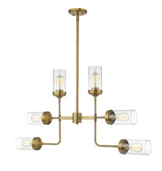 Calliope Six Light Chandelier in Foundry Brass (224|617-6FB)