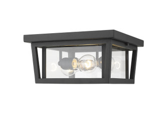 Seoul Three Light Outdoor Flush Mount in Black (224|571F-BK)