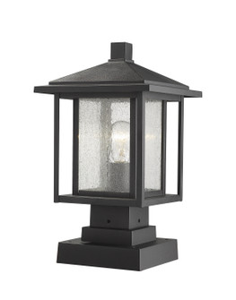 Aspen One Light Outdoor Pier Mounted Fixture in Black (224|554PHMS-SQPM-BK)