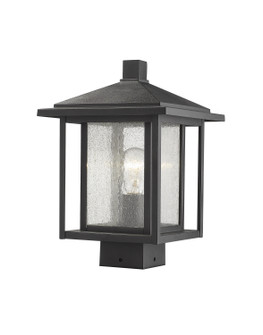 Aspen One Light Outdoor Post Mount Fixture in Black (224|554PHMS-BK)