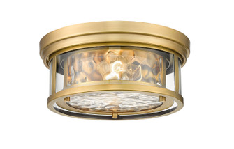 Clarion Two Light Flush Mount in Rubbed Brass (224|493F2-RB)