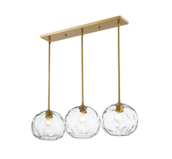 Chloe Three Light Linear Chandelier in Olde Brass (224|490P10-3L-OBR)