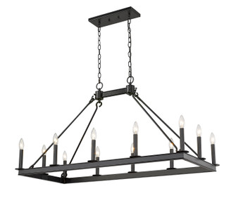 Barclay 12 Light Linear Chandelier in Matte Black (224|482-12L-MB)