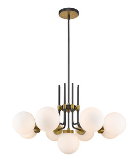 Parsons Nine Light Chandelier in Matte Black / Olde Brass (224|477-9MB-OBR)