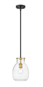 Bella One Light Pendant in Matte Black / Olde Brass (224|476MP-ROD-MB-OBR)