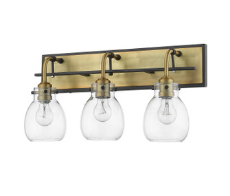 Kraken Three Light Vanity in Matte Black / Olde Brass (224|466-3V-MB-OBR)