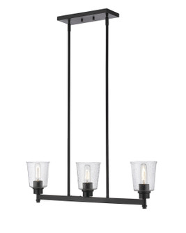 Bohin Three Light Linear Chandelier in Matte Black (224|464-3L-MB)