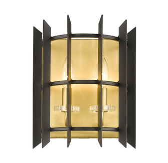 Haake Two Light Wall Sconce in Satin Brass (224|338-2S-MB+SBR)