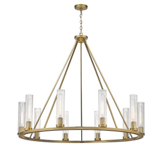 Beau Ten Light Chandelier in Rubbed Brass (224|3031-10RB)