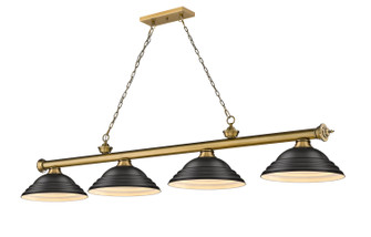 Cordon Four Light Billiard in Rubbed Brass (224|2306-4RB-SMB)