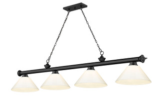 Cordon Four Light Billiard in Matte Black (224|2306-4MB-PWH)