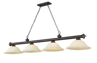 Cordon Four Light Billiard in Bronze (224|2306-4BRZ-WM16)