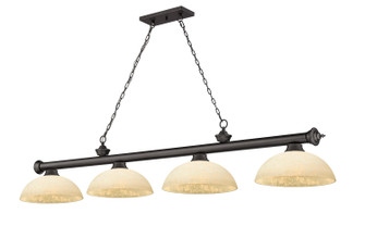 Cordon Four Light Billiard in Bronze (224|2306-4BRZ-DGM14)