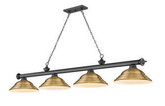Cordon Four Light Billiard in Bronze Plate (224|2306-4BP-SRB)