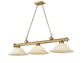 Cordon Three Light Billiard in Rubbed Brass (224|2306-3RB-WM16)