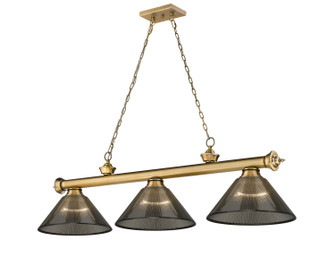 Cordon Three Light Billiard in Rubbed Brass (224|2306-3RB-ARS)