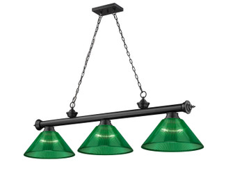 Cordon Three Light Billiard in Matte Black (224|2306-3MB-ARG)