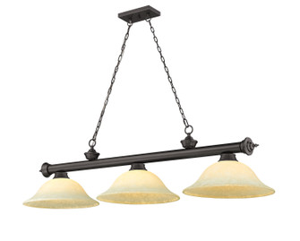 Cordon Three Light Billiard in Bronze (224|2306-3BRZ-GM16)