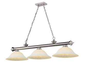 Cordon Three Light Billiard in Brushed Nickel (224|2306-3BN-WM16)