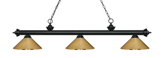 Riviera Three Light Billiard in Matte Black (224|200-3MB-MPB)